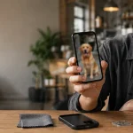 Man asks why are iPhone photos blurry while viewing a dog photo