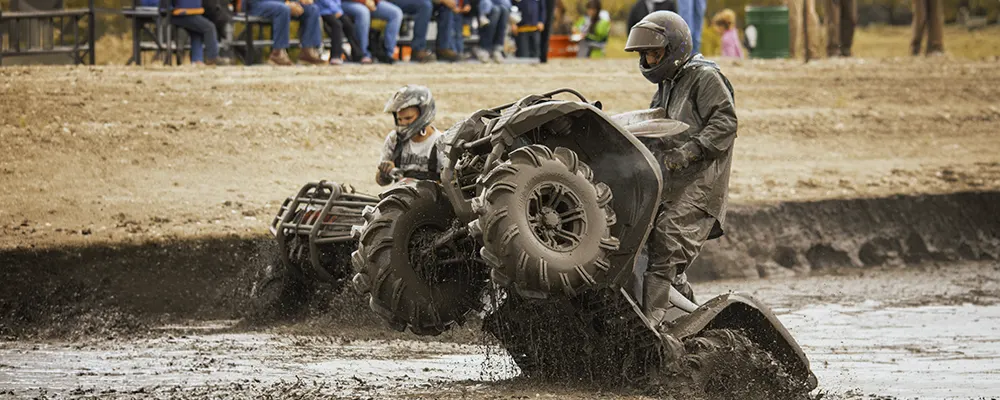 example of burst mode on an iPhone while a ATV drives through the mud pit.