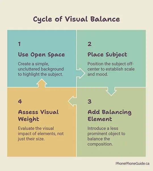 Cycle of visual balance from phonephotoguide.ca