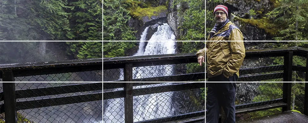 example of how I use iphone grid lines with a person